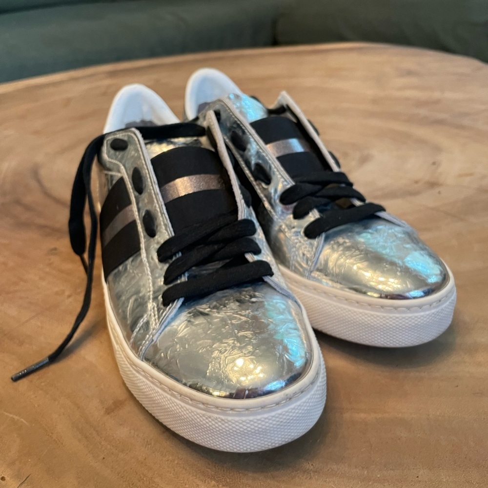 M Gemi Silver Volata Sneaker - Size 38